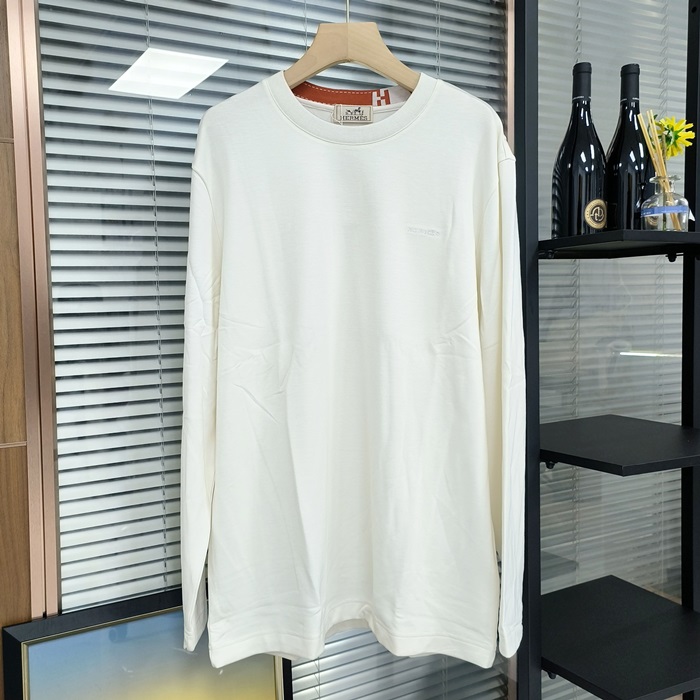 エルメス メンズ ラウンドネック長袖Tシャツ -   - hec2405x