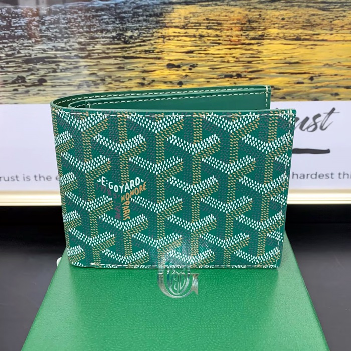 ゴヤール ユニセックス グリーン ビクトワール 二つ折り財布 - Victoire s - gow52x