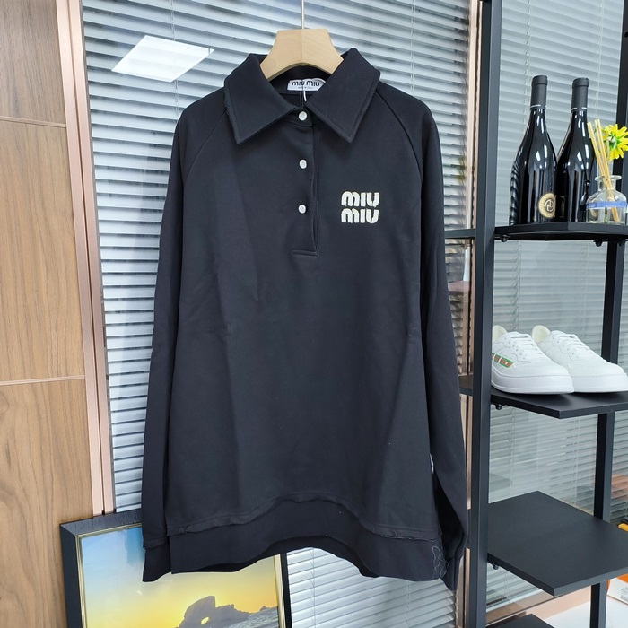 ミュウミュウ ユニセックス ポロ 長袖Tシャツ - Polo- mic3495x