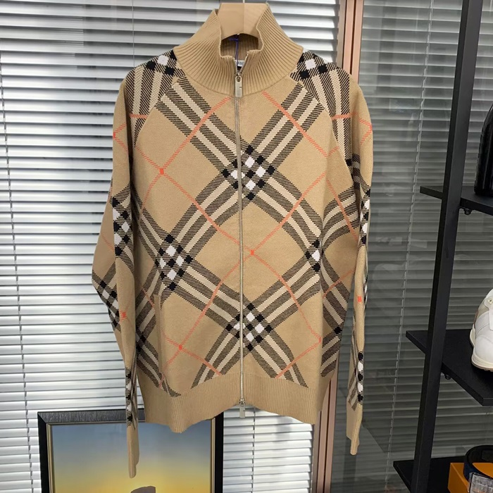 バーバリー メンズ ジップアップ セーター -  er - buc3069x