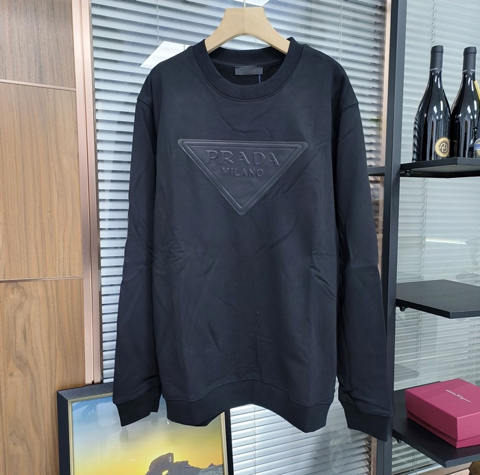 プラダ ユニセックス クルーネック ブラック スウェット - Prada - pra02848x