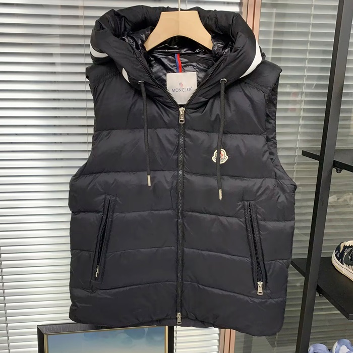 モンクレール メンズ ブラック ダウン ベスト - Best - moc02522x