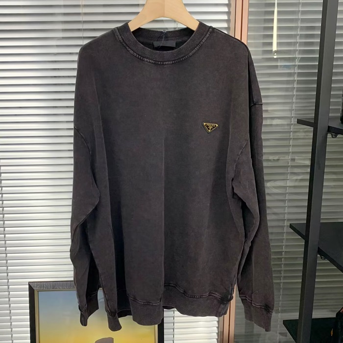 プラダ メンズ ラウンドネックスウェット - Round- prc3085x