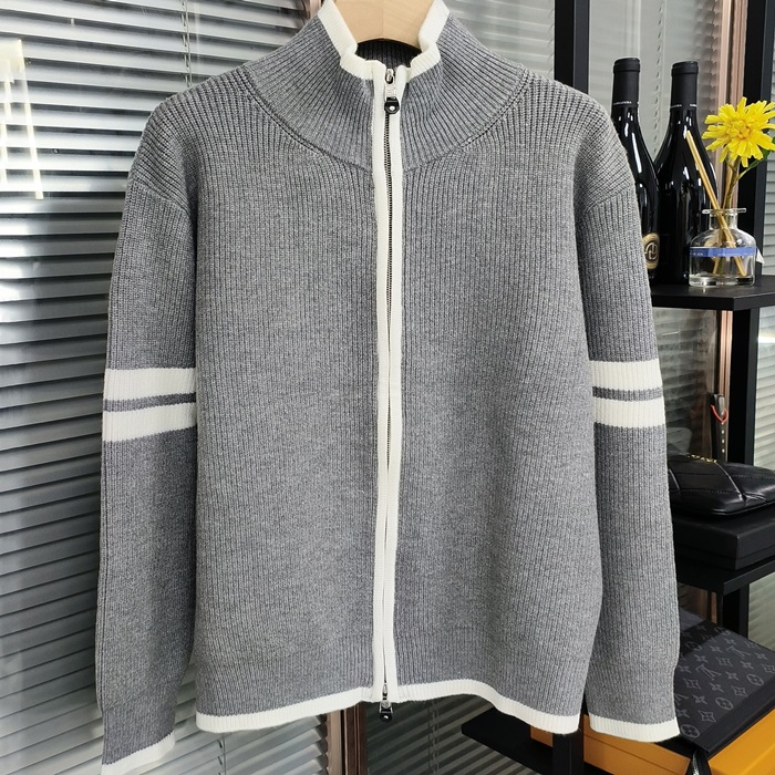 トムブラウン メンズ ジップアップ セーター-  er - thc3264x