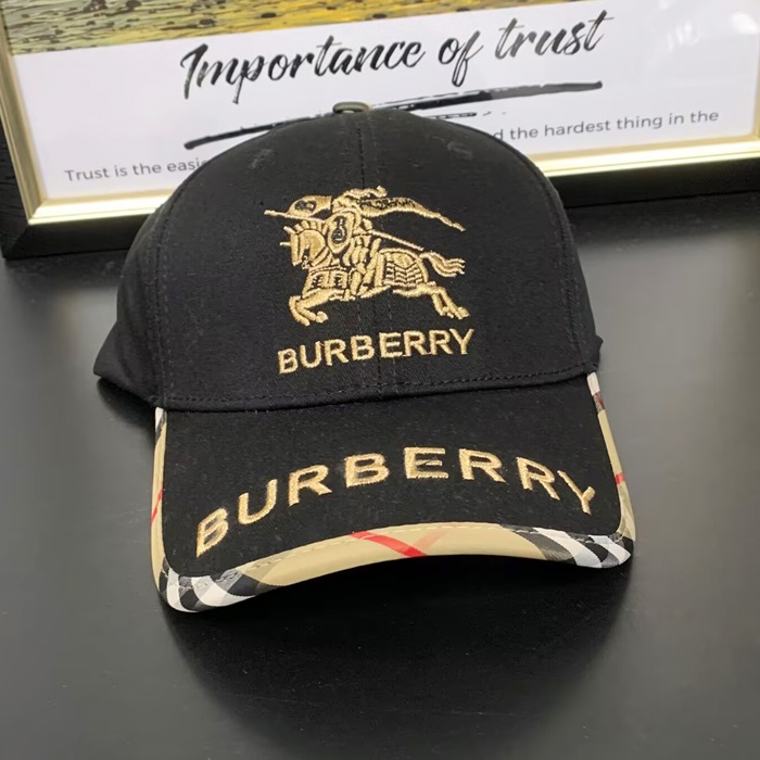 バーバリーユニセックス 帽子 BURM0050, ブラック