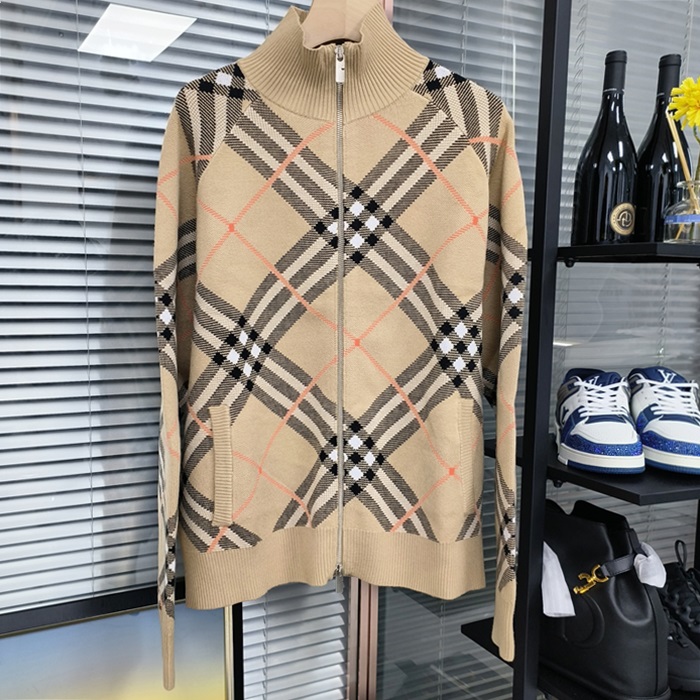 バーバリー メンズ ジップアップ セーター -  er - buc3069x