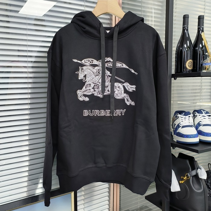バーバリー メンズ ブラック フーディーTシャツ -  - buc2109x