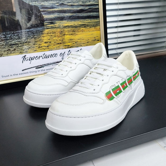 グッチ メンズ ホワイト スニーカー -White  - gus1587x