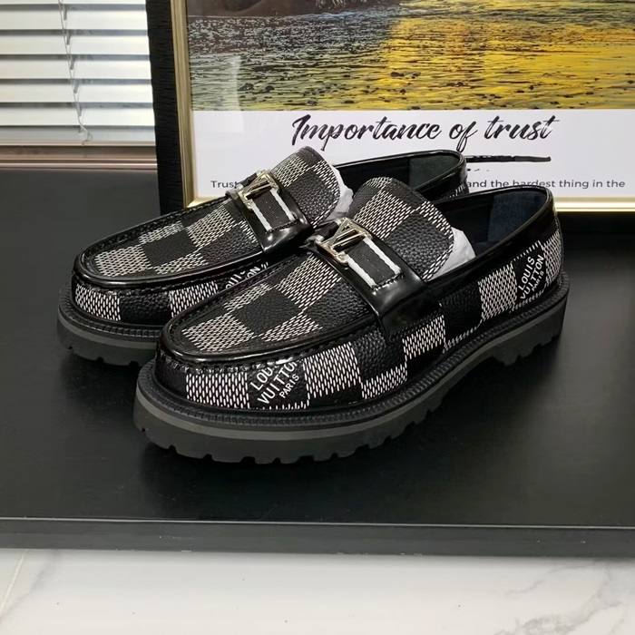 ルイヴィトン メンズ ブラックローファー - - lv807x