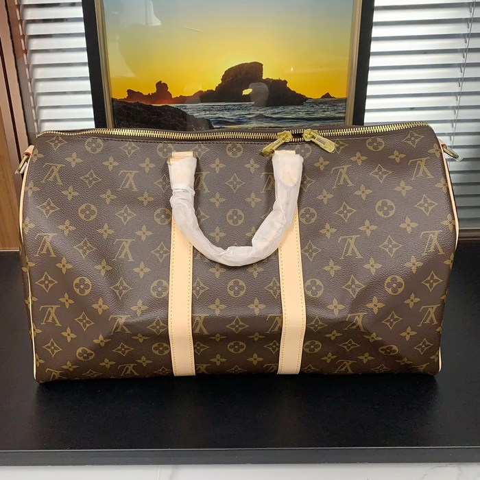 ルイヴィトン メンズ キーポル バンドリエール ベージュ45/50/55ボストンバッグ  -  Brownlv1871x