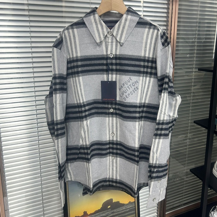 ルイヴィトン メンズ チェック シャツ - lvc2140x