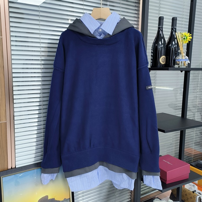 バレンシアガ メンズ フード ニットアウターウェア -  Hood Knitwear - bac3434x