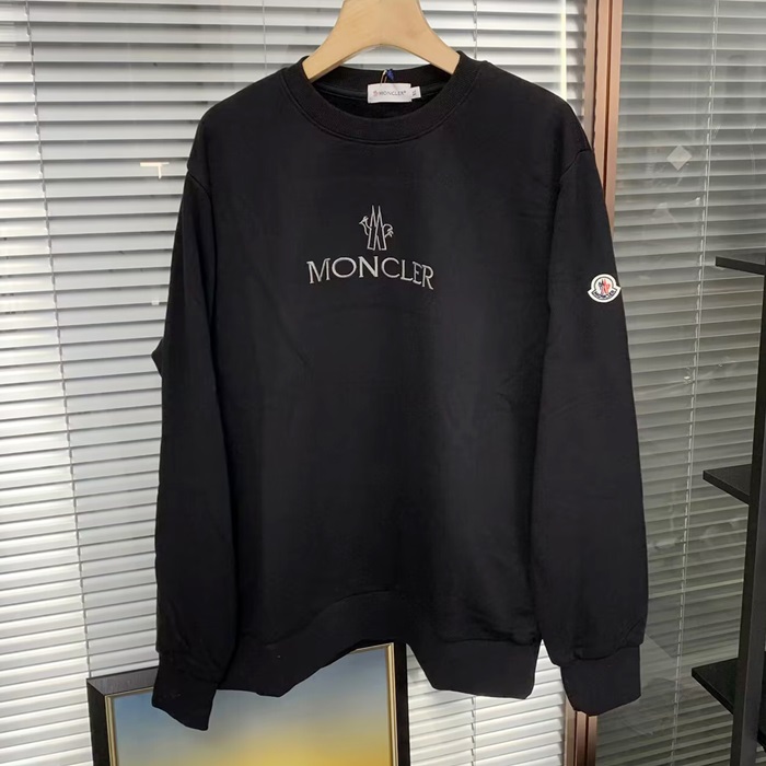 モンクレール メンズ ブラック クルーネック ニット - Knits - mo62x