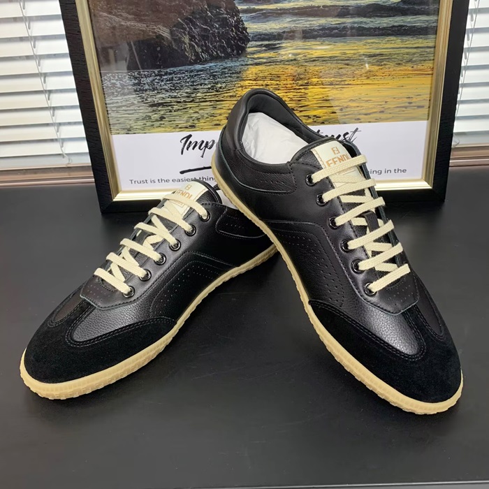 フェンディ ユニセックス ブラック スニーカー - - fes782x