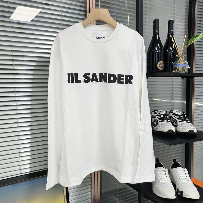 ジルサンダー メンズ ベーシック 長袖Tシャツ - Jil Sander Basic- jic3371x