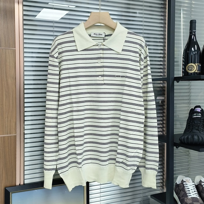 ミュウミュウ ユニセックス ポロ ニットアウターウェア - Polo Knitwear - mic3153x