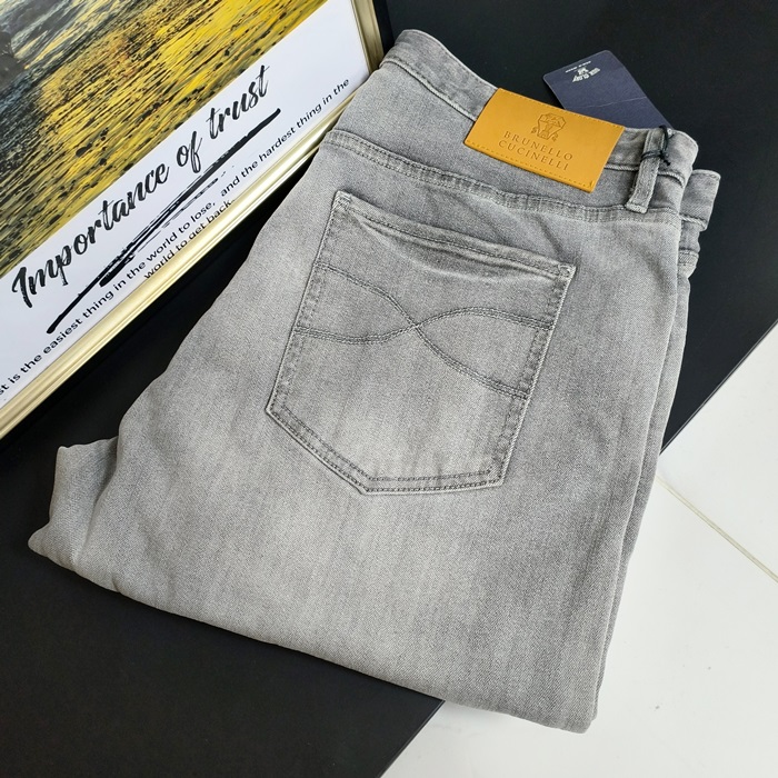 ブルネロクチネリ メンズ グレー ジーンズ -  Cucinelli Gray - brc2430x