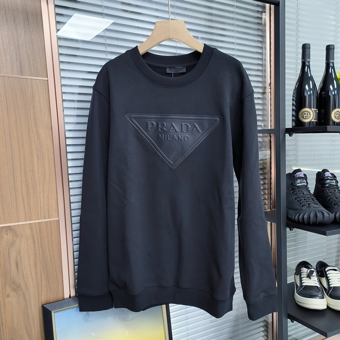 プラダ ユニセックス クルーネック ブラック スウェット - Prada - pra02848x