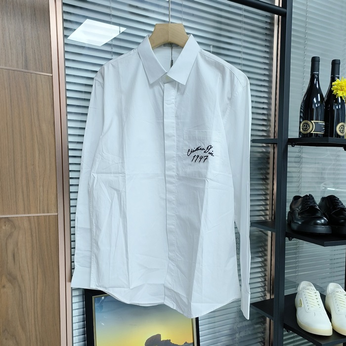 ディオール メンズ ホワイト シャツ -  Whitedic925x