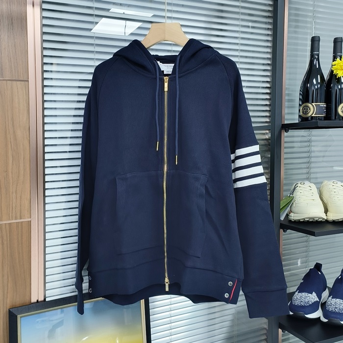 トムブラウン メンズ カジュアル ネイビー フーディーTシャツ -  - tom0635x