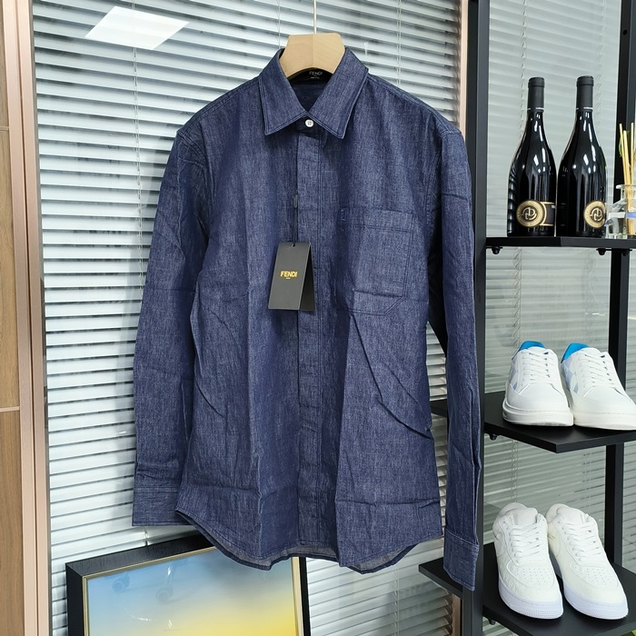フェンディ メンズ ブルー シャツ -  Shirts - fec3624x