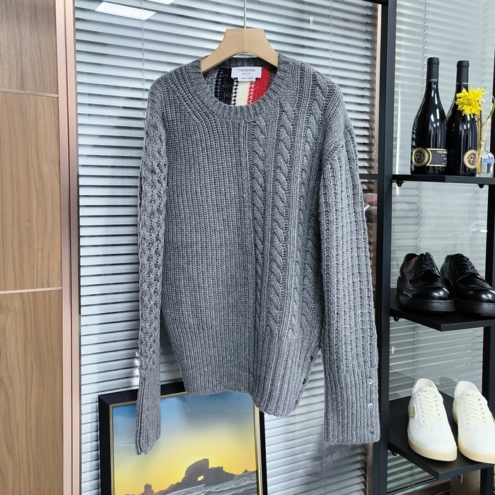 トムブラウン メンズ グレー ニット - Gray Knits - th140x