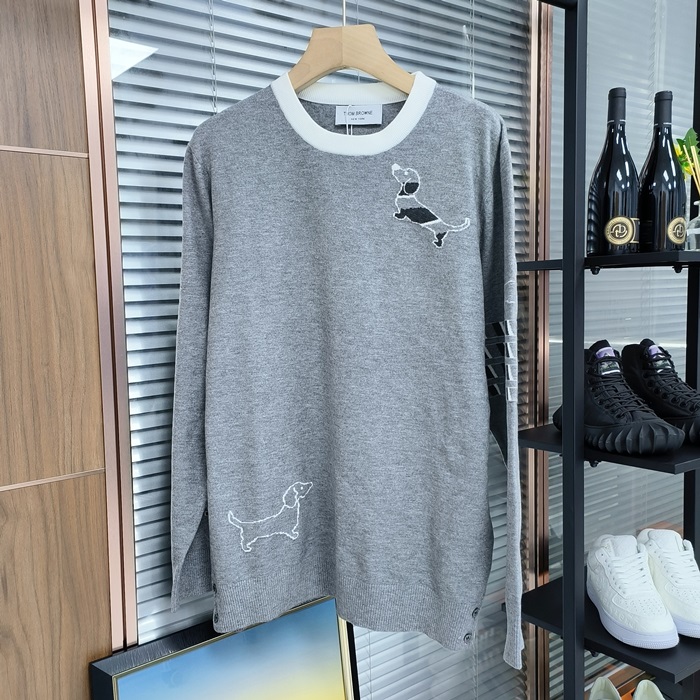 トムブラウン メンズ ラウンドネックニット - Knitwear - thc3025x