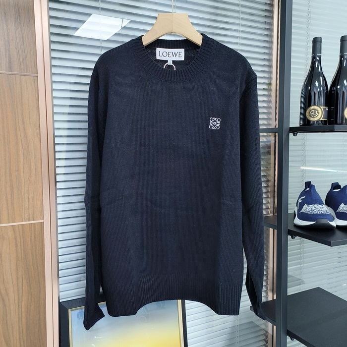 ロエベ メンズ ブラック クルーネック セーター - Balck  - loe0525x
