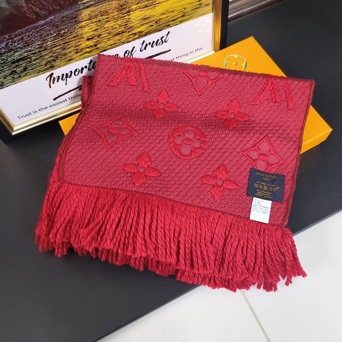 ルイヴィトン ユニセックス レッド マフラー - Red Muffler - lv237x