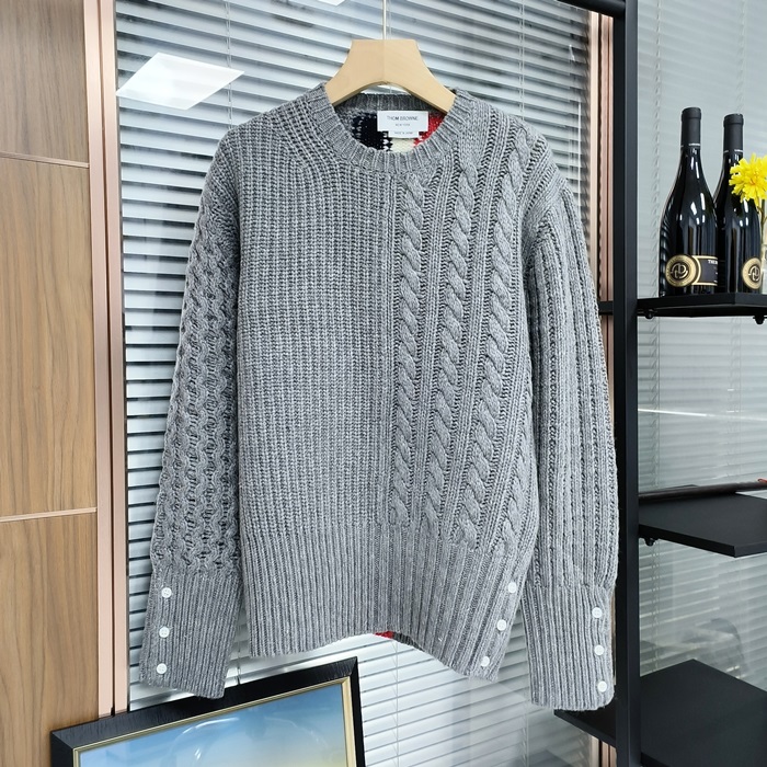 トムブラウン メンズ グレー ニット - Gray Knits - th140x