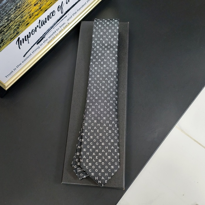 CHANEL MENS NECKTIE BLACK - シャネルメンズ ネクタイ ブラック CHAN0001