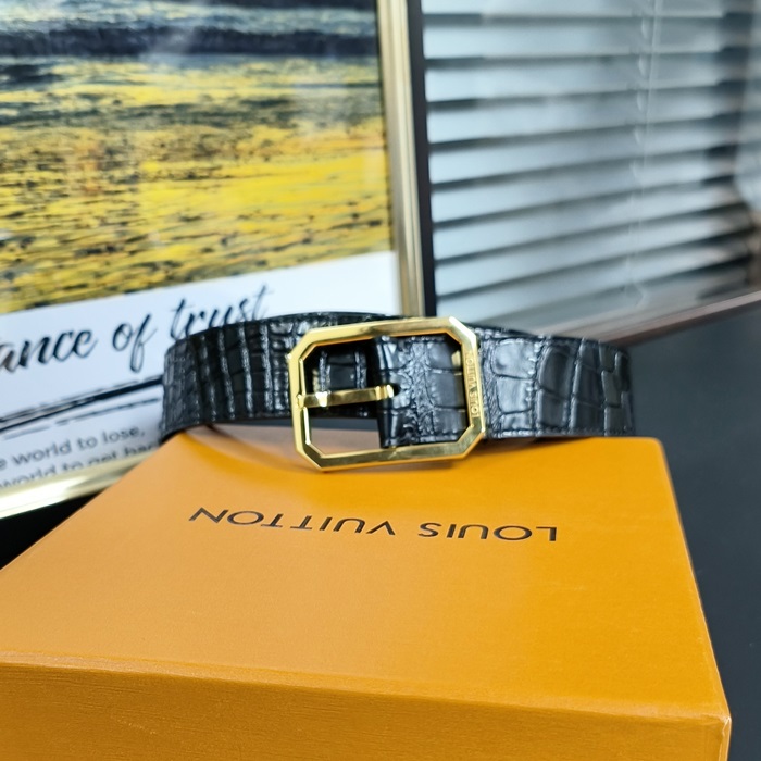   Belt,3.5cm,LOUBT0230 - ルイヴィトンメンズレザーベルト,3.5cm,ブラック