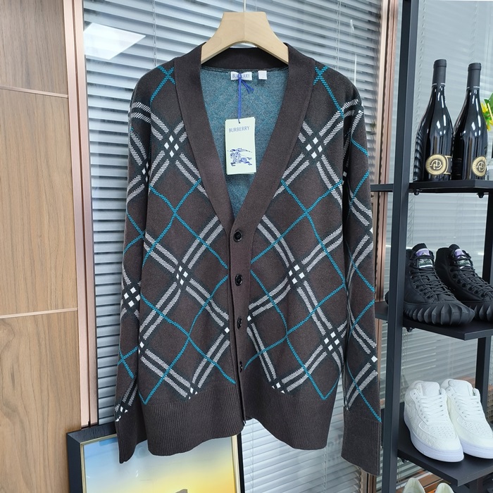 バーバリー メンズ Vネック カーディガン -   - buc2128x