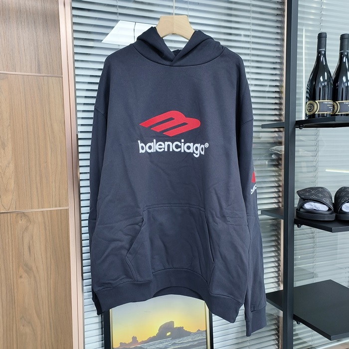 バレンシアガ メンズ オーバーサイズフィット フーディーTシャツ -  Over Size  - bac3661x