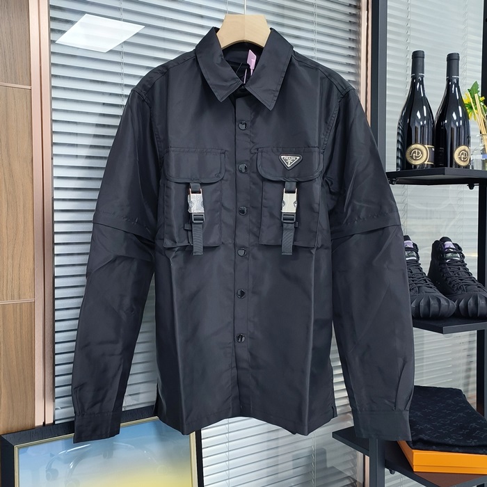 プラダ メンズ モダン ブラック シャツ - Shirts - pr835x