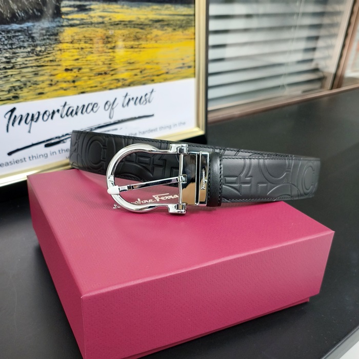   Belt,3.5cm,FERBT0078 - フェラガモメンズレザーベルト,3.5cm,ブラック