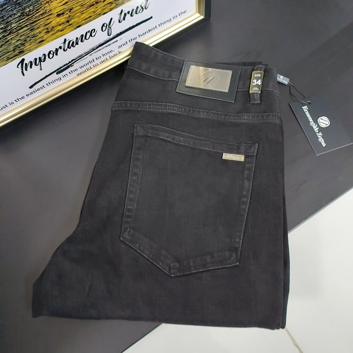 エルメネジルド・ゼニア メンズ ブラック パンツ -- zeg110x