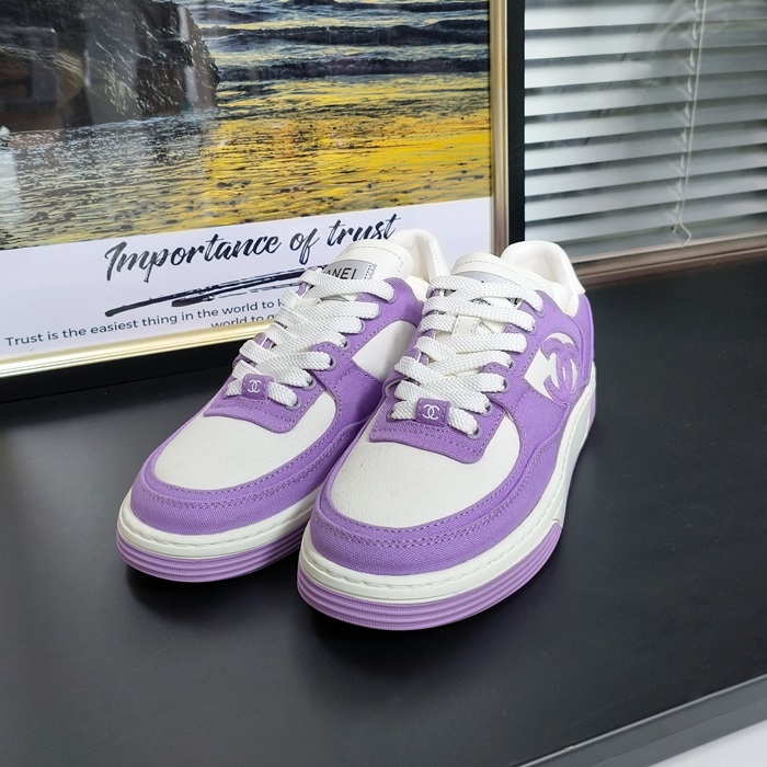 シャネルレディース パープル スニーカー -  Purple  - chs1680x