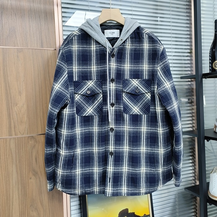 セリーヌ メンズ ブラック フード シャツ - Hood Shirts - cec3048x