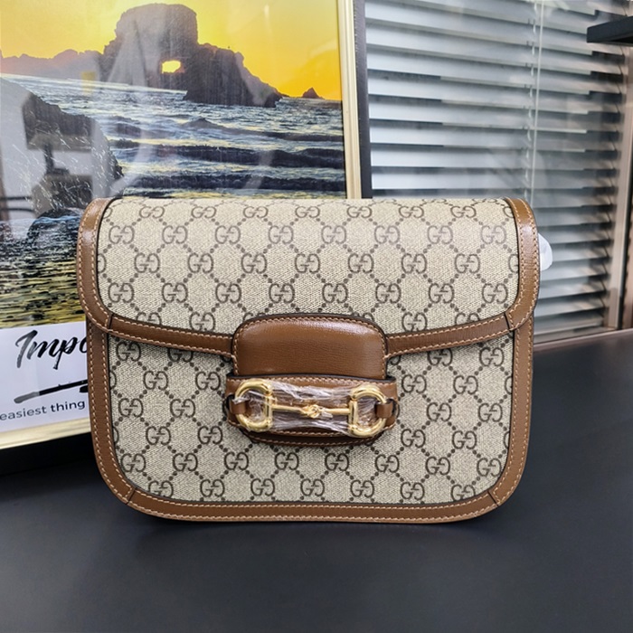 2019 Horsebit,25CM - グッチホースビット レディース ショルダーバッグ 602204,GUB0818,25cm,ブラウン