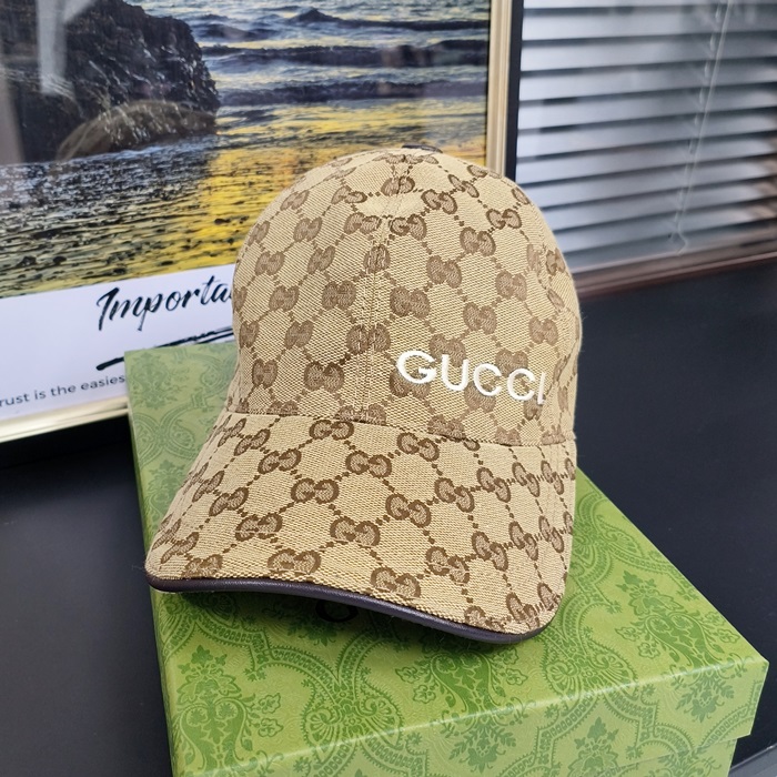  グッチユニセックス 帽子 GUCM0090, ブラウン