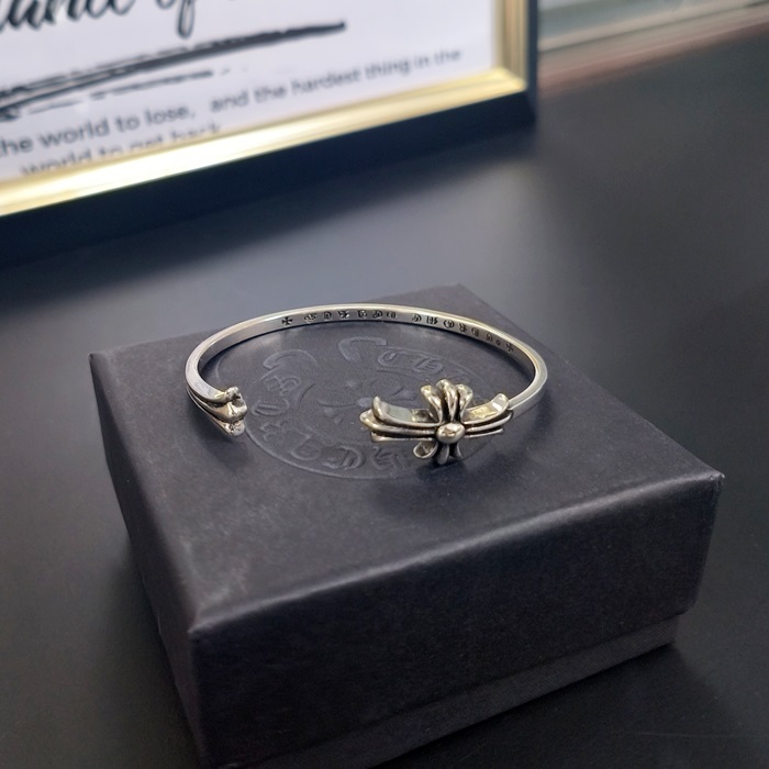 クロムハーツ ユニセックス シルバー ブレスレット - Silver Bangle - acc2105x