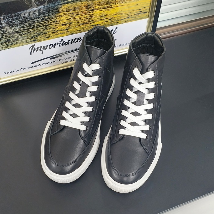 エルメス ユニセックス ブラック トップ スニーカー -  - he178x