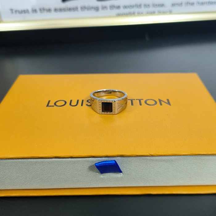 ルイヴィトン メンズ ホワイト ゴールド リング -   - acc823x