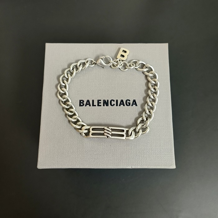 バレンシアガ メンズ ホワイト ゴールド ブレスレット -   - acc495x