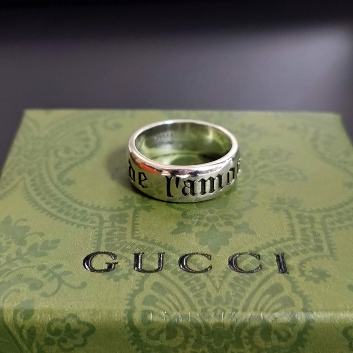グッチ ユニセックス ホワイト ゴールド リング - - acc1179x
