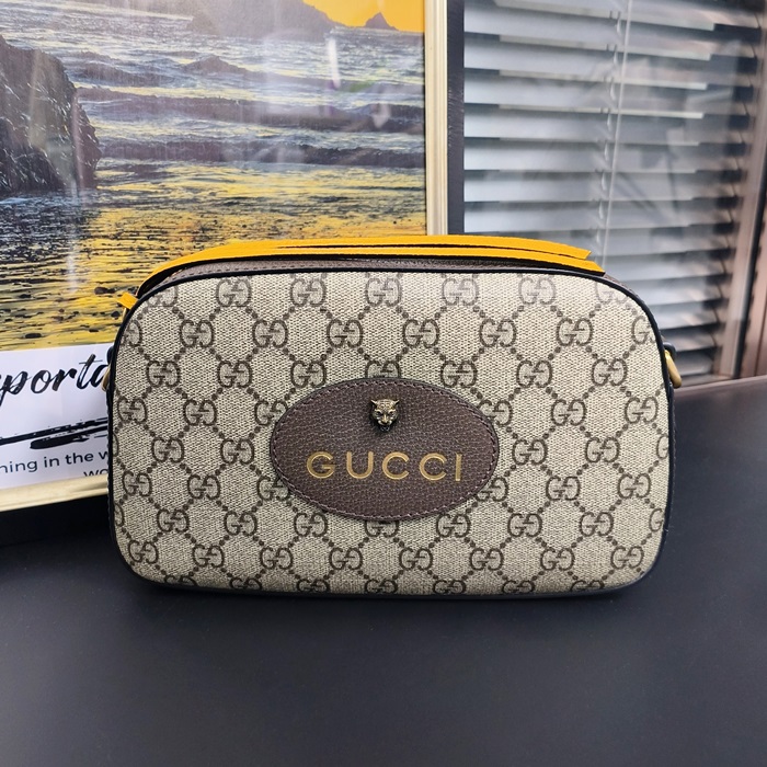 グッチ レディース ブラウン シュプリーム クロスバッグ - Brown- gu526x