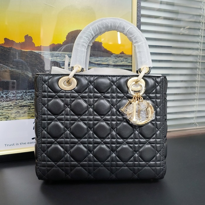 ディオール レディース ブラック レディバッグ -   Lady - dib412x