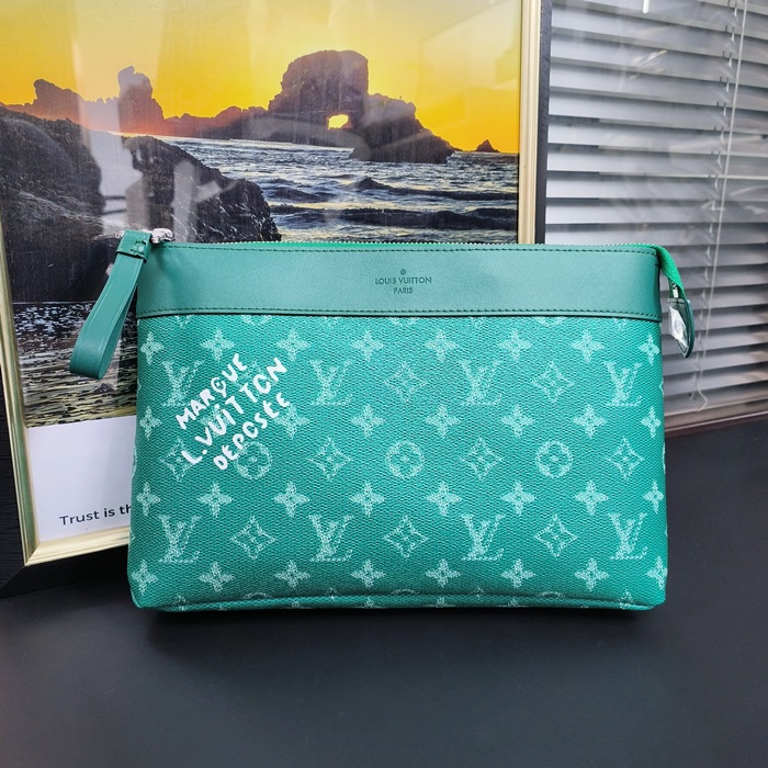 ルイヴィトン メンズ ポシェット ボヤージュ スプル クラッチバッグ M12665 -  Pochette Voyage Souple - lvb3476x