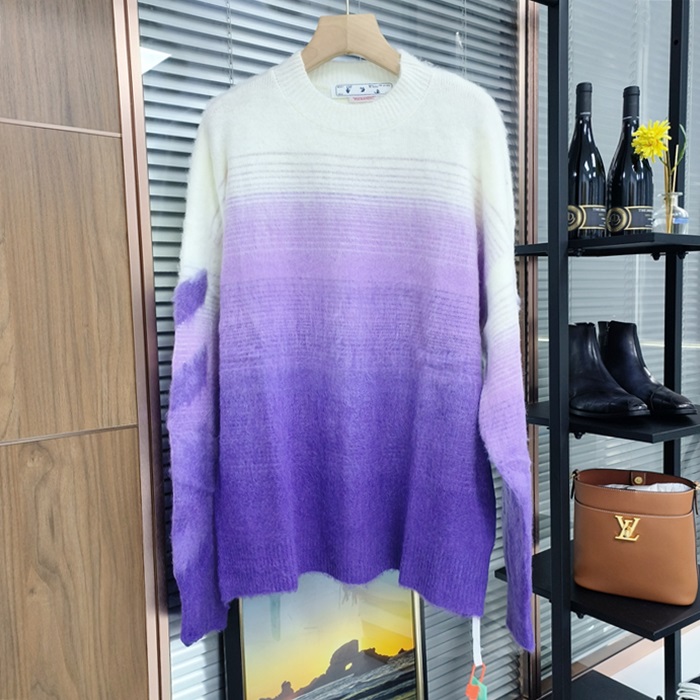 オフホワイト メンズ ラウンドネックニット -  Knitwear - ofc3691x